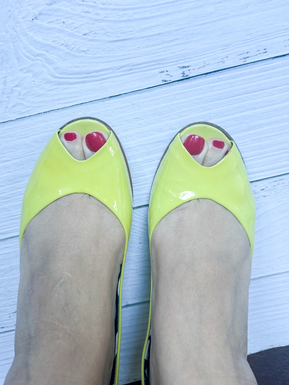Marc by Marc Jacobs Lime Patent Leather Kitten Heels Peep Open Toe Pumps 38.5 - Picture 6 of 9